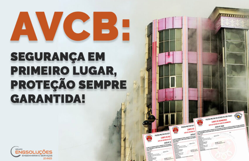 Imagem de edifício com fumaça após incêndio, destacando a importância do AVCB.