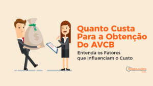 Imagem de um homem entregando dinheiro a uma mulher com documento.
