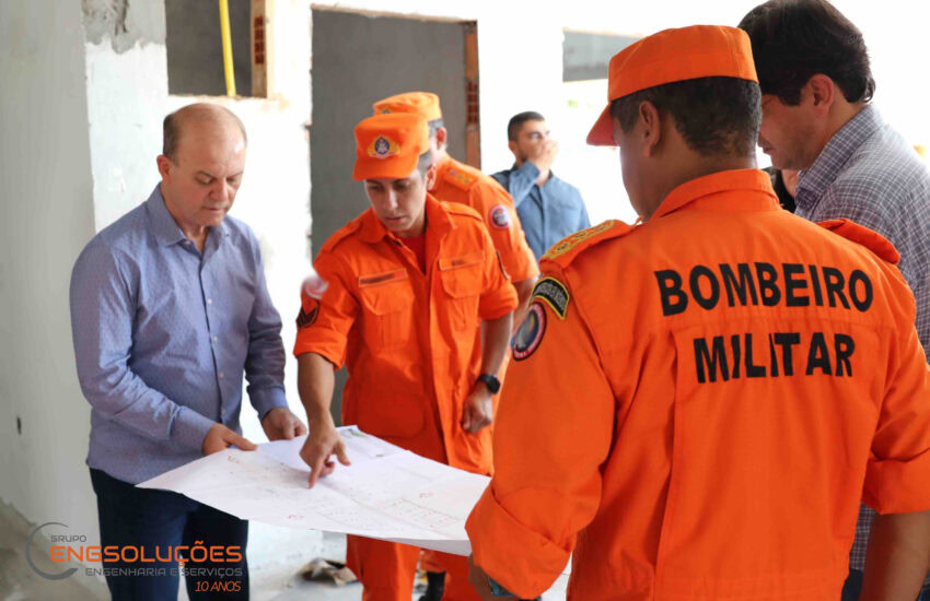 Inspeção do Corpo de Bombeiros para vistoria de segurança contra incêndios.