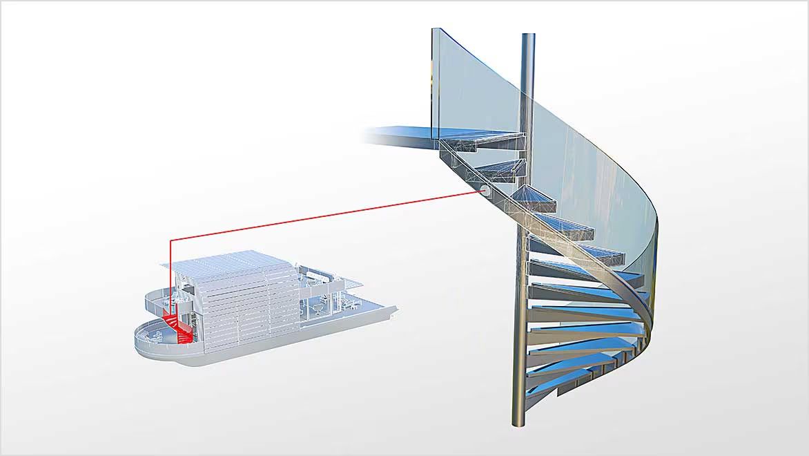 modelo-de-escada-projetado-com-o-conjunto-de-ferramentas-do-architecture-instituto-bramante